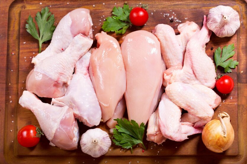 Depicts a bird as a symbol of the rising prices of chicken